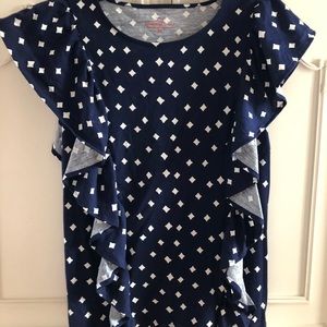 NWOT Ruffle Sleeve Vineyard Vines Tee
